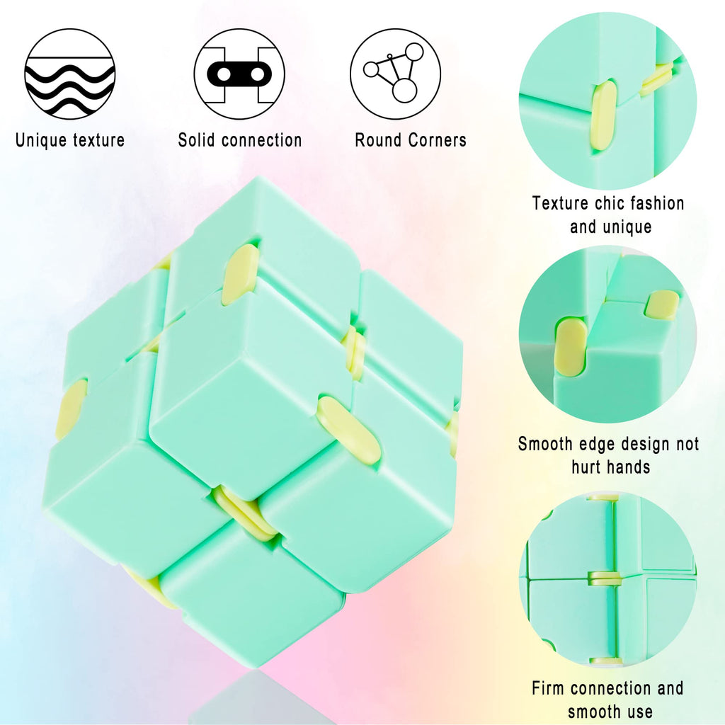 4-Pack Infinity Cube Fidget Toy Set – Stress Relief Puzzle for Kids and Adults, ADHD Focus Tool, Desk Gadget
