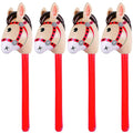 4 Pack Inflatable Stick Horses – Red Pony Western Cowboy Party Decorations