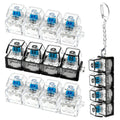 4-Pack Keyboard Fidget Keychain – Clicker Stress Relief Toy for Anxiety (Clear Black)