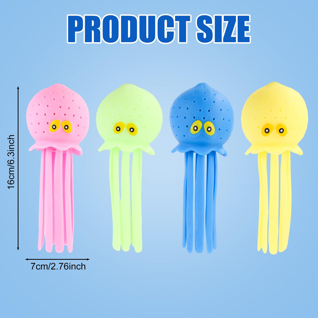 4-Pack Octopus Water Balls for Kids | Soft Sensory Bath Toys & Pool Splashers by lasuroa