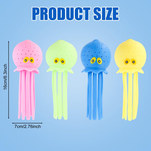 4-Pack Octopus Water Balls for Kids | Soft Sensory Bath Toys & Pool Splashers by lasuroa