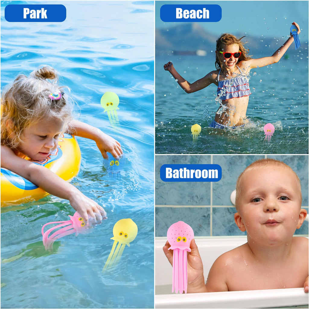 4-Pack Octopus Water Balls for Kids | Soft Sensory Bath Toys & Pool Splashers by lasuroa