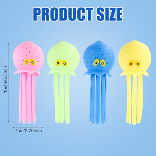 4-Pack Octopus Water Balls for Kids | Soft Sensory Bath Toys & Pool Splashers by lasuroa