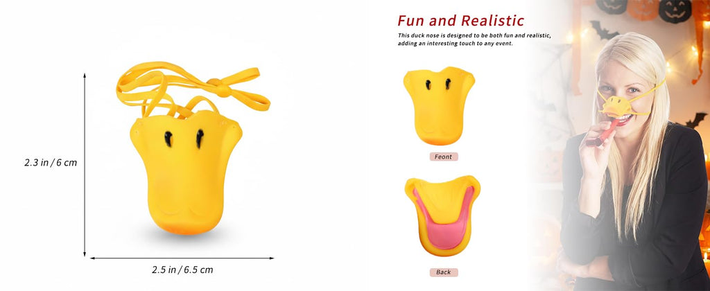 4-Pack Realistic Duck Beak Masks – Adjustable Headband Adult Costume Accessory for Group Events
