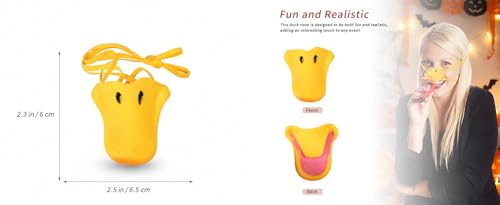 4-Pack Realistic Duck Beak Masks – Adjustable Headband Adult Costume Accessory for Group Events