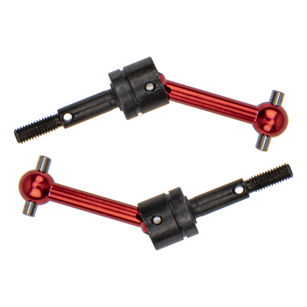 4-Pack Red Metal CVD Drive Shafts for Tamiya TT01 TT02 1/10 RC Car - Upgrade Replacement Parts