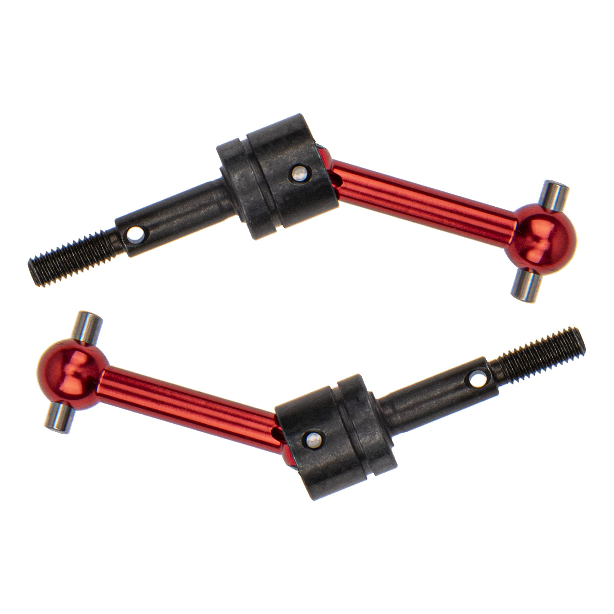 4-Pack Red Metal CVD Drive Shafts for Tamiya TT01 TT02 1/10 RC Car - Upgrade Replacement Parts