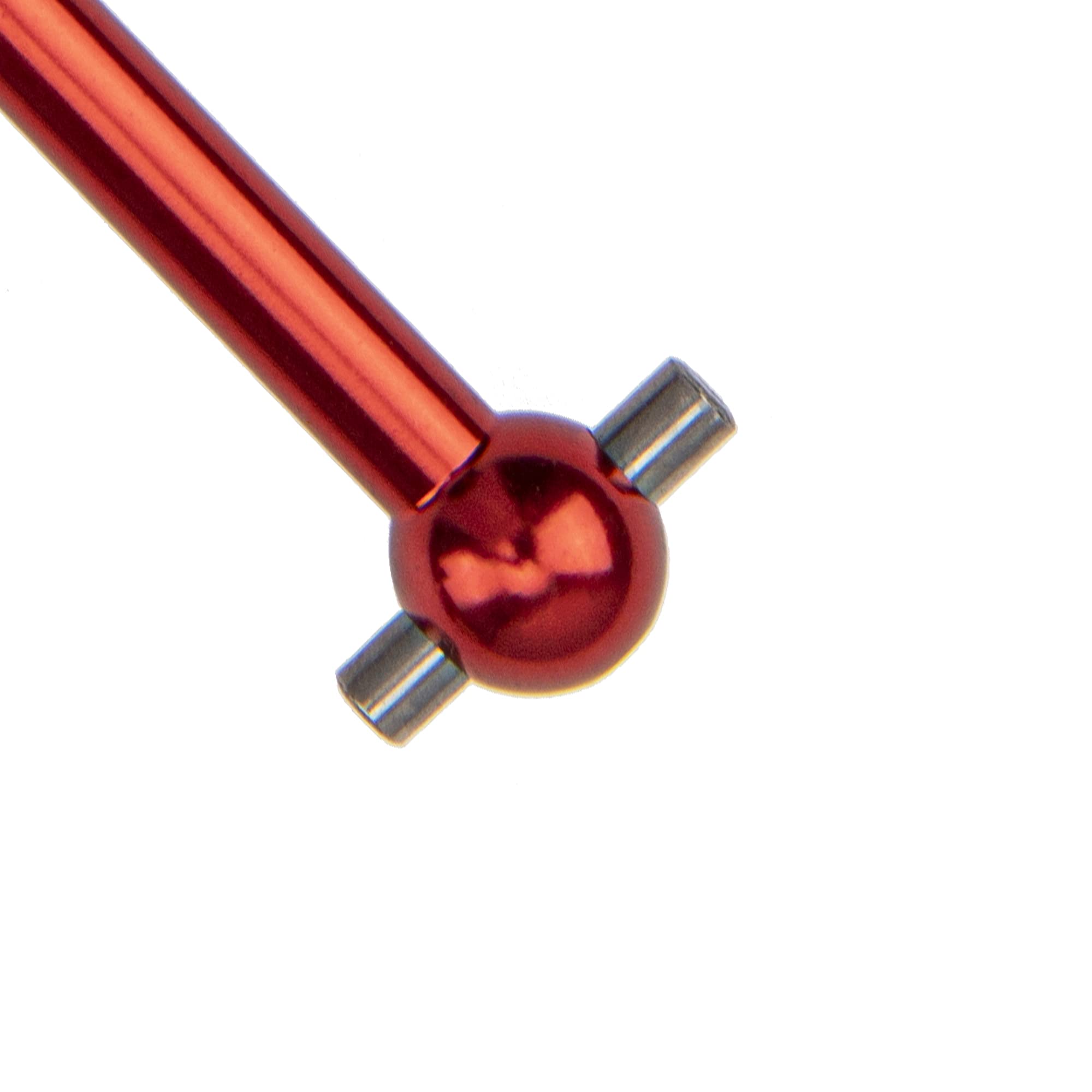 4-Pack Red Metal CVD Drive Shafts for Tamiya TT01 TT02 1/10 RC Car - Upgrade Replacement Parts