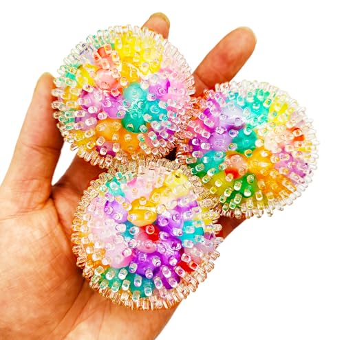 4 Pack Squishy Stress Balls for Adults – TPR Fidget Toys for Anxiety Relief and Focus