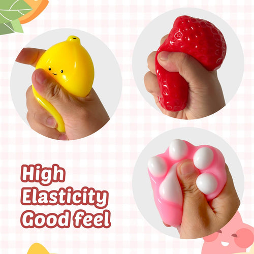 4-Piece Kawaii Squishy Toys – Soft Sensory Fidget Squeeze Set for Stress Relief