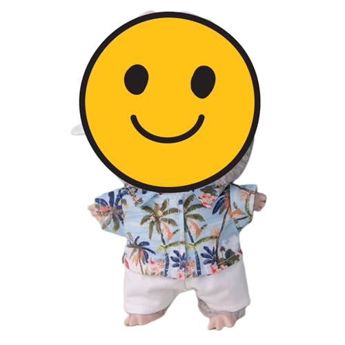 4-Piece Summer Vacation Outfit for 6.7in/17cm Dolls - Includes Hat, Shirt, Pants & Guitar