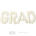 40 Inch Beige GRAD Balloons for Graduation Party Decor - Large Cream Foil Letters for Class of 2026