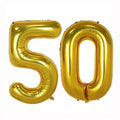 40 Inch Gold Foil 50th Birthday Balloons Set - Jumbo Number 5 and 0 for Women or Men Party Decorations