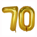 40 inch Gold Foil 70 Helium Jumbo Digital Number Balloons for 70th Birthday Party Decorations
