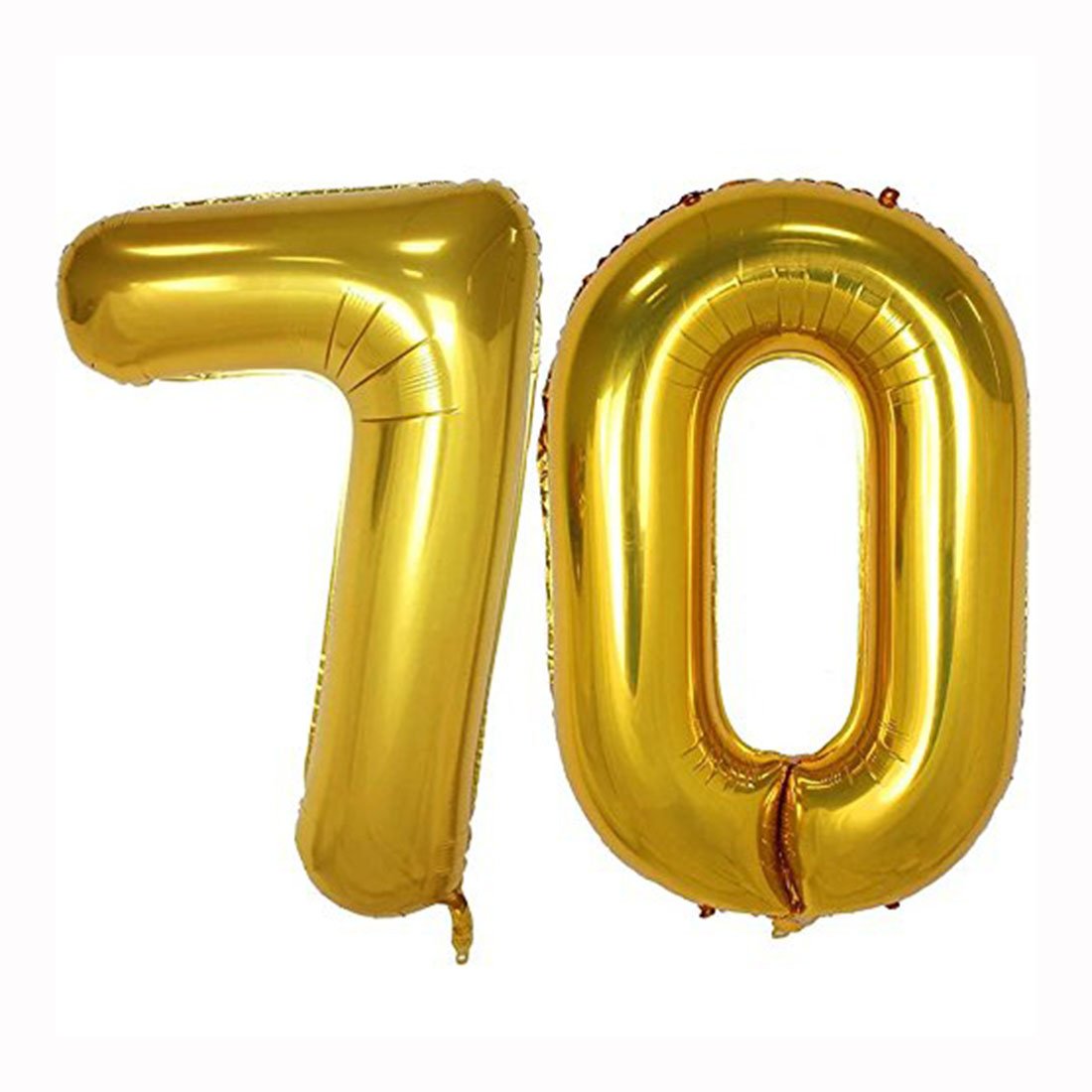 40 inch Gold Foil 70 Helium Jumbo Digital Number Balloons for 70th Birthday Party Decorations
