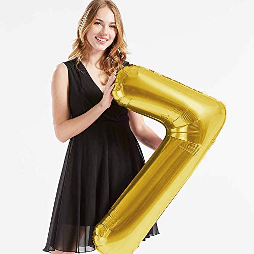 40 inch Gold Foil 70 Helium Jumbo Digital Number Balloons for 70th Birthday Party Decorations