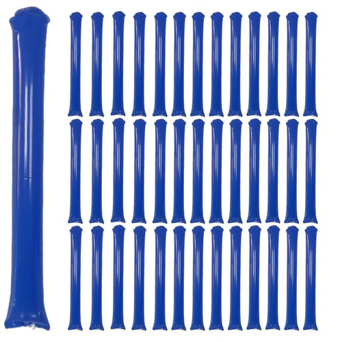 40-Pack Inflatable Thunder Sticks (Blue) – Cheering Sticks for Sports, Parties, and Events