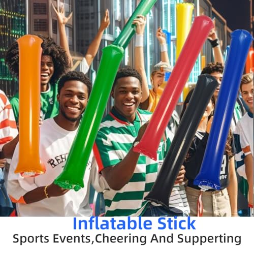 40-Pack Inflatable Thunder Sticks (Blue) – Cheering Sticks for Sports, Parties, and Events