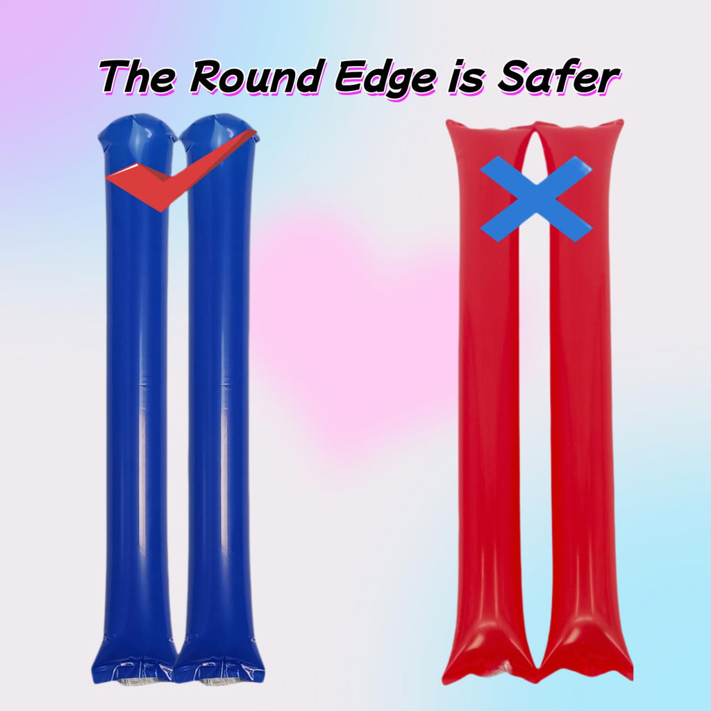 40-Pack Inflatable Thunder Sticks (Blue) – Cheering Sticks for Sports, Parties, and Events