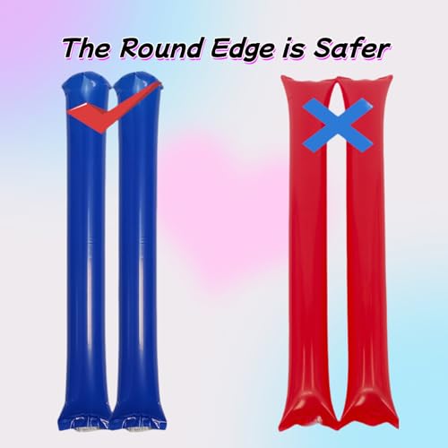 40-Pack Inflatable Thunder Sticks (Blue) – Cheering Sticks for Sports, Parties, and Events