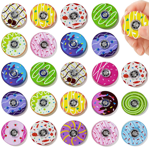 40-Pack Mini Fidget Spinners Bulk - Donut Style Quiet Fidget Toys for Kids, Teens & Adults - Classroom Prizes, Party Favors, Goodie Bag Stuffers - TGIQROVE