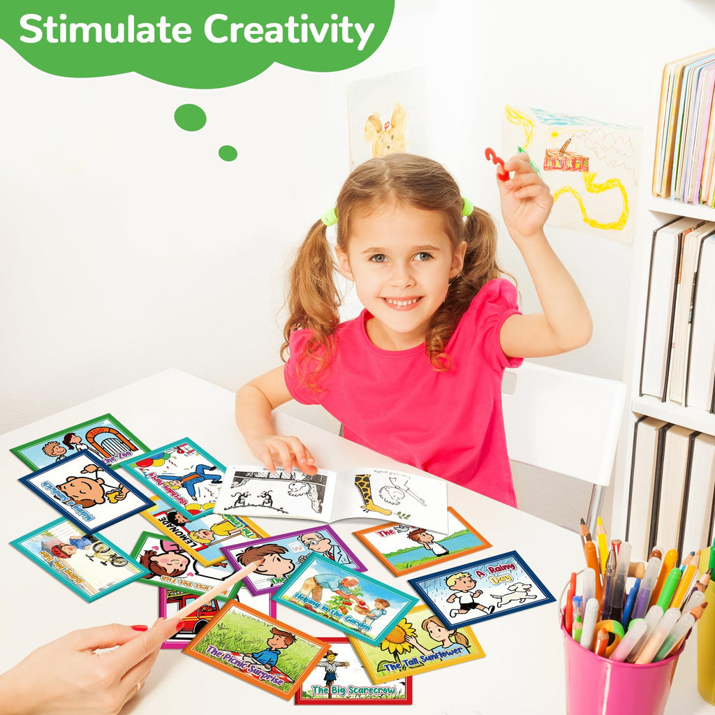 40 Pack Mini Story Coloring Books for Toddlers & Kids - Bulk Classroom Activity Supplies (Green, 4x6 Inches)