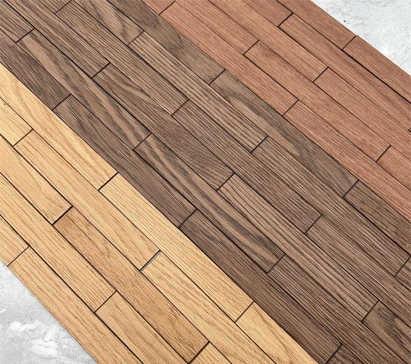 40-Piece Miniature Dollhouse Wood Flooring in Black Walnut – Realistic Wood Grain for 1:12 to 1:6 Scale