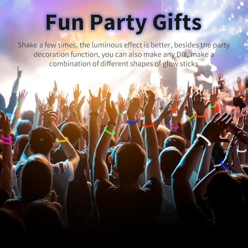 40 Pink Glow Sticks Bracelets & Necklaces Bulk Set with Connectors for Parties