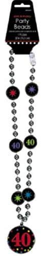 40th Birthday Beaded Necklace - 76cm Party Accessory for Women