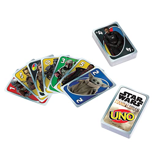 UNO The Mandalorian Star Wars Card Game in Collectible Tin – Family Fun for Ages 7+ with Special 'This is the Way' Rule