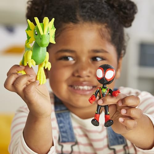 Marvel Spidey Dino-Webs: Miles Morales & Electrosaurus Action Figures for Ages 3+