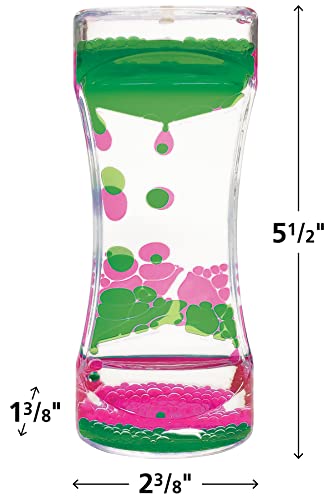 Teacher Created Resources Pink & Green Liquid Motion Bubbler – Calming Desk Toy for Focus & Relaxation