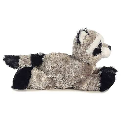 Aurora Mini Flopsie Rascal Raccoon Plush - 8" Gray Stuffed Animal, Soft & Playful
