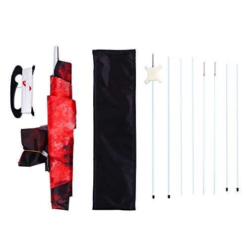 JEKOSEN Fiery Dragon Kite – 54" Huge Single Line, Easy to Fly, 162" Tail with 330ft String