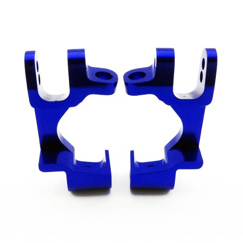 Atomik Alloy Front Caster Block (Blue) – Hardened 6061 Aluminum Hop-Up Part for Traxxas Slash 4x4, Replaces 6832