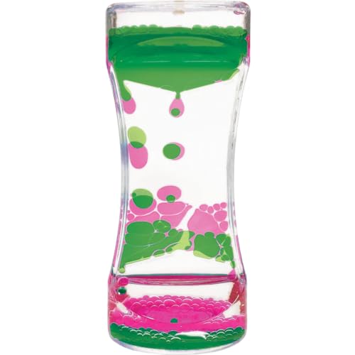 Teacher Created Resources Red & Yellow Liquid Motion Bubbler – Relaxing Sensory Timer for Desk & Classroom