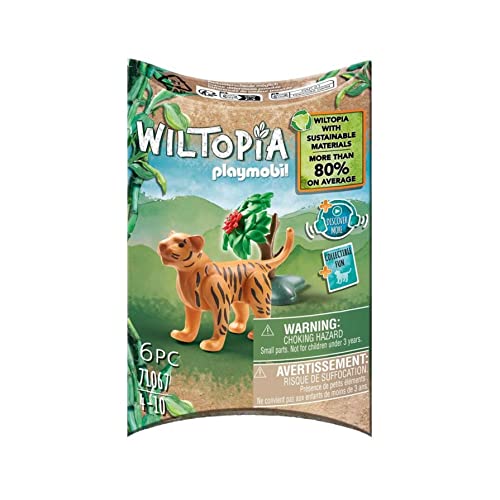 Playmobil Wiltopia Young Tiger – Eco-Friendly AR Playset for Ages 4+