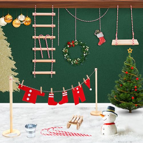 42-Piece Elf Clothes & Accessories Set – DIY Christmas Props for Kids