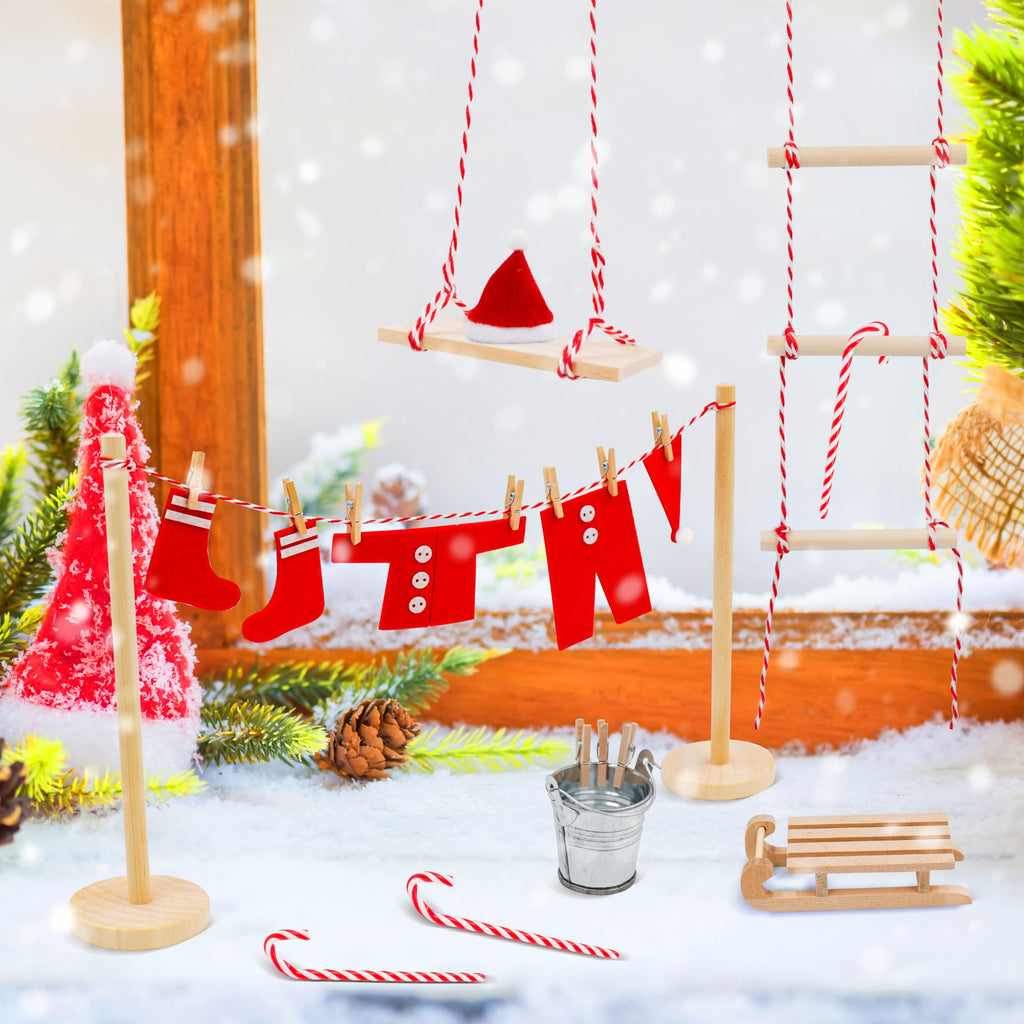 42-Piece Elf Clothes & Accessories Set – DIY Christmas Props for Kids