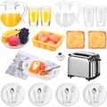 44-Piece 1:12 Dollhouse Miniature Breakfast Set – Toaster, Juice, Milk, Eggs, Plates & Cutlery by Suilung