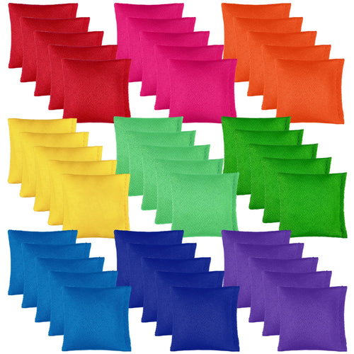 45 Colourful Nylon Bean Bags Set for Outdoor Games and Parties
