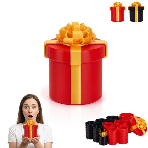 4.72 in Prank Nesting Gift Box - 10 Layer Annoying Mystery Box with Pop-Up Finger for Adults