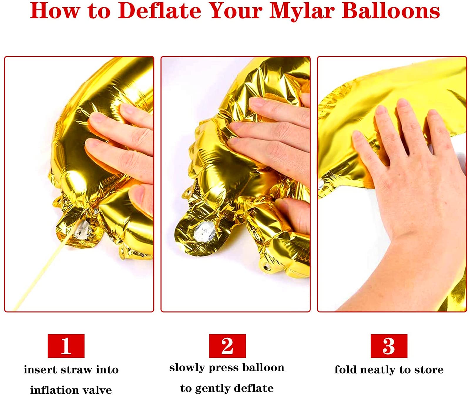48 Gold Foil Chain Balloons 16 Inch – Jumbo Decoration Set for 80s 90s Party Backdrop