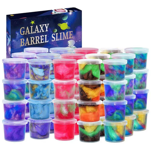 48-Pack Galaxy Slime Bulk Set – Non-Sticky Stress Relief Putty for Kids, Party Favors, Easter Basket Stuffers