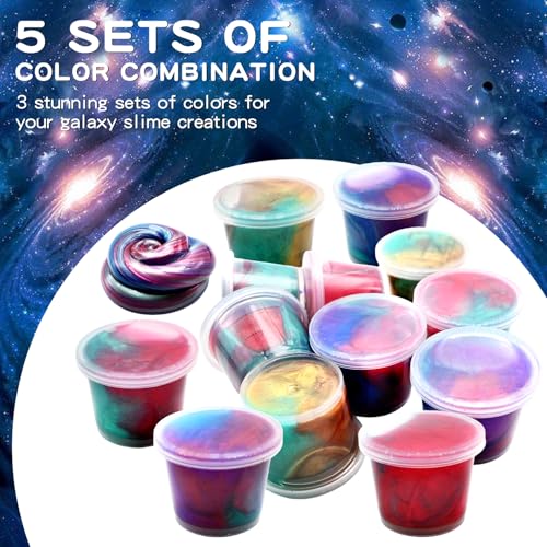 48-Pack Galaxy Slime Bulk Set – Non-Sticky Stress Relief Putty for Kids, Party Favors, Easter Basket Stuffers