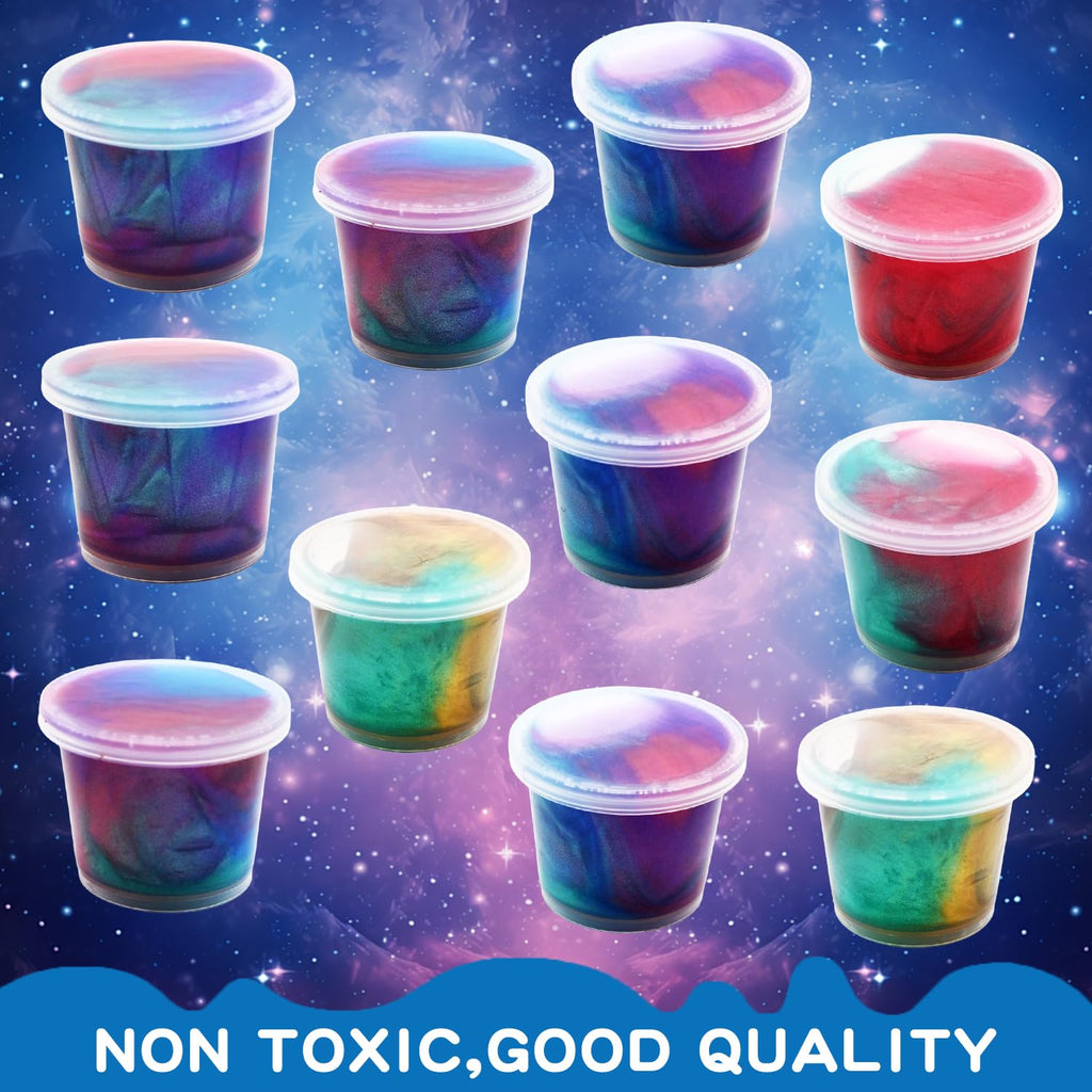 48-Pack Galaxy Slime Bulk Set – Non-Sticky Stress Relief Putty for Kids, Party Favors, Easter Basket Stuffers