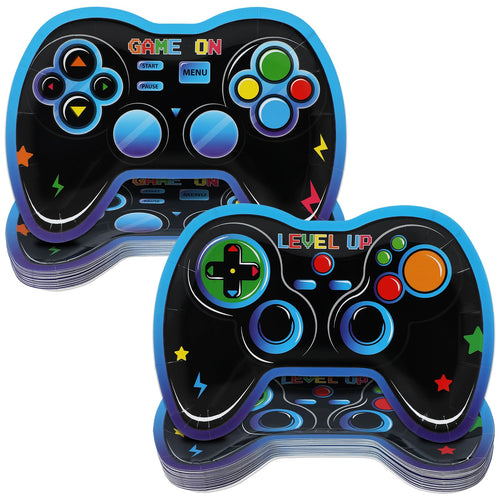 48-Pack Game Controller Paper Plates for Video Game Birthday Parties