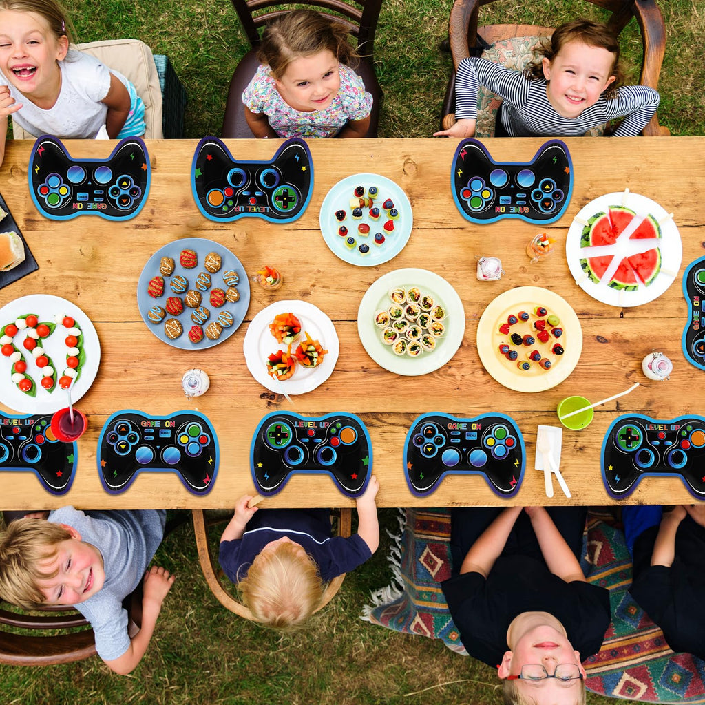 48-Pack Game Controller Paper Plates for Video Game Birthday Parties