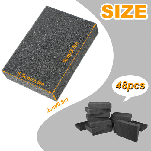 48 PCS EVA Foam Card Dividers for Trading Card Storage Boxes - Shock Absorbing, Cuttable, Black
