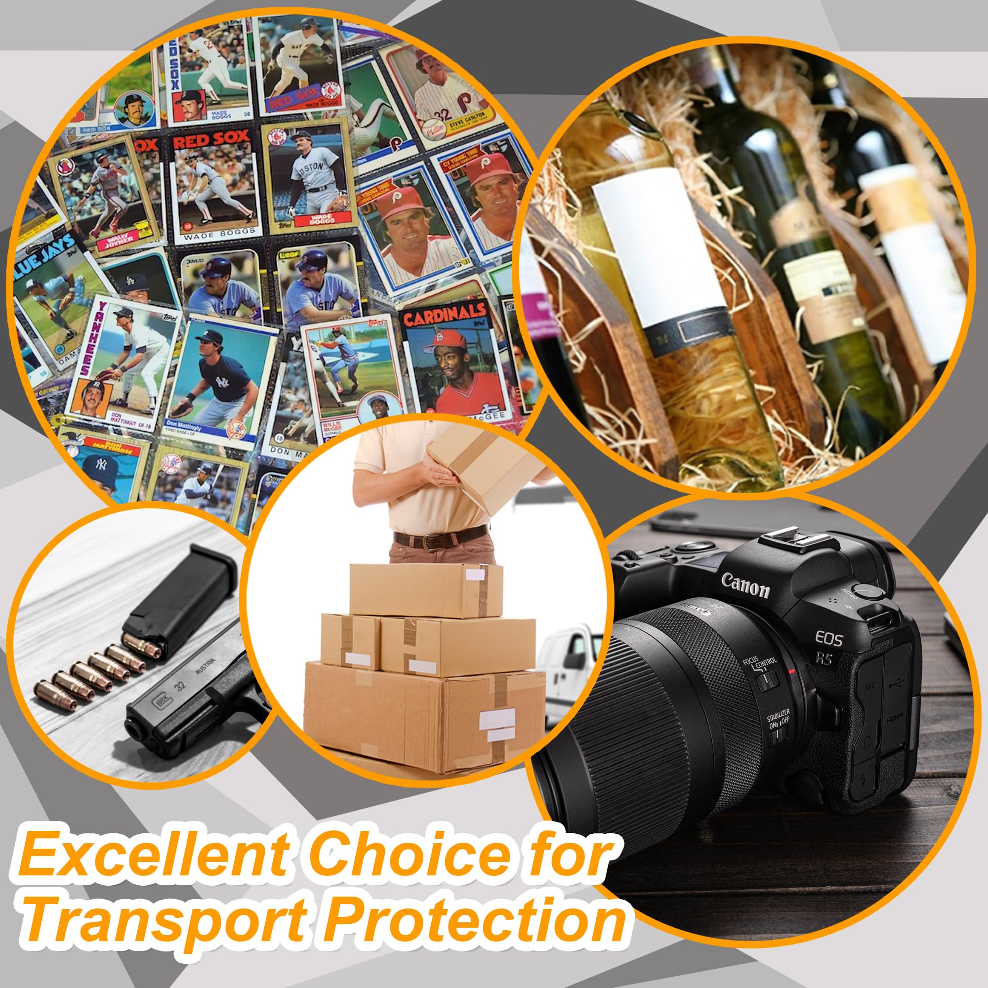 48 PCS EVA Foam Card Dividers for Trading Card Storage Boxes - Shock Absorbing, Cuttable, Black